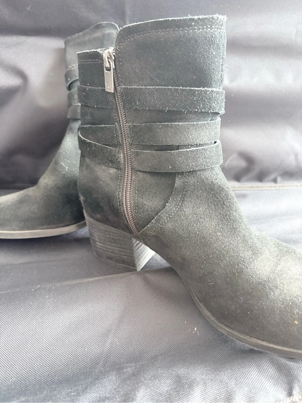 Koolaburra Black Suede Tassel Wrap Ankle Boots